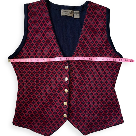 Vintage Signature Expressions Petite Cotton Knit Vest - Picture 2 of 4